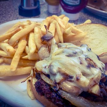 Nana Dee's Diner - Mushroom Swiss Burger with Fries - Diners Near Me - Mesa, Arizona