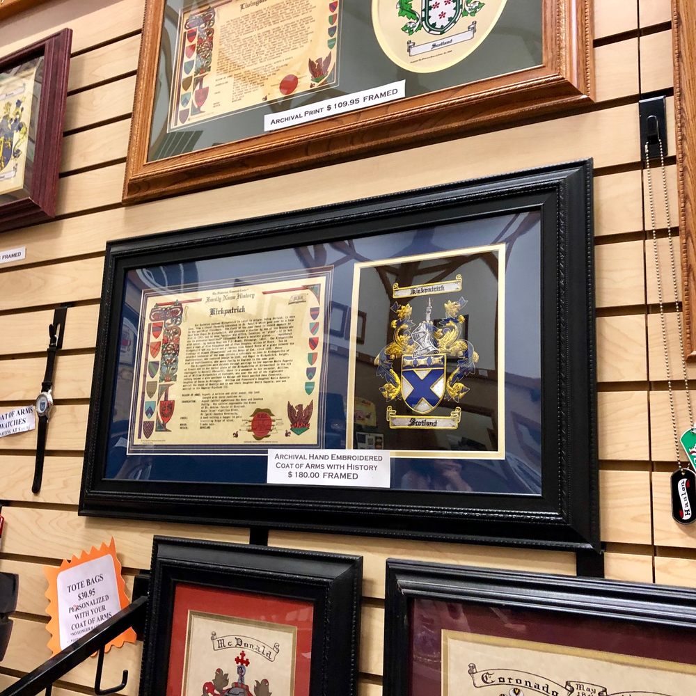 Your Family Name - Framed family name origin and crest in print - Gift Shops Near Me - Leavenworth, Washington Your Family Name - Framed family name origin and crest in print - Gift Shops Near Me - Leavenworth, Washington