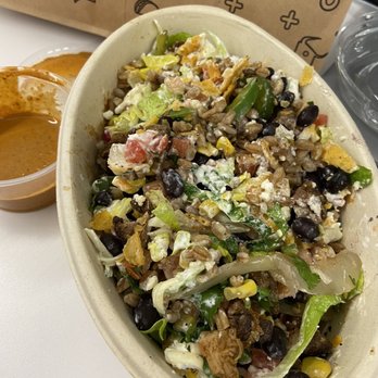 Dos Toros Taqueria - Steak burrito bowl mixed with (do not recommend) creamy mole sauce on the side - Mexican Near Me - New York, New York Dos Toros Taqueria - Steak burrito bowl mixed with (do not recommend) creamy mole sauce on the side - Mexican Near Me - New York, New York