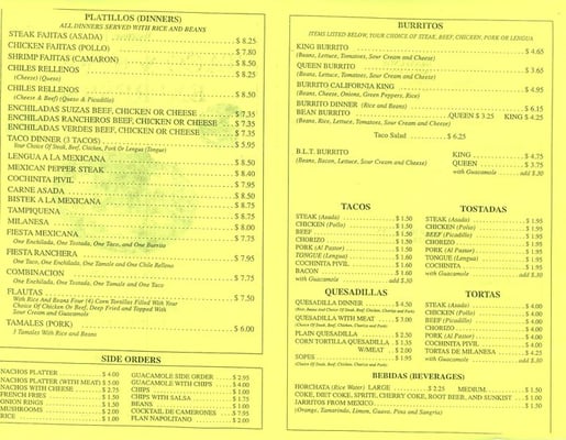 Menu photo 7 Taco & Burrito Express McHenry, IL