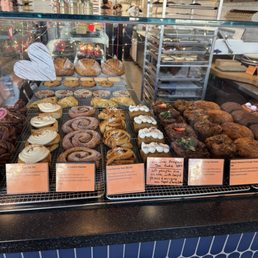 Pastry in the case. Pastry in the case.