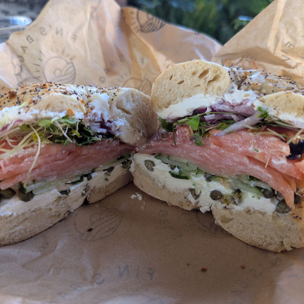 Fin's bagel special - salmon Fin's bagel special - salmon