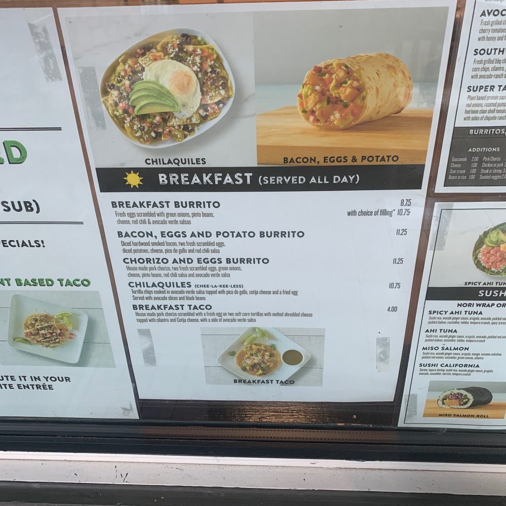High Tech Burrito - Blackhawk - Menu 10/8/21 - Mexican Near Me - Danville, California