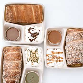 The Praguery - Not an Ice Cream day? Don't worry, Praguery has it covered with these delicious chimney box combos: Chimney Cake with dip and whipped cream. - Desserts Near Me - Richmond, British Columbia The Praguery - Not an Ice Cream day? Don't worry, Praguery has it covered with these delicious chimney box combos: Chimney Cake with dip and whipped cream. - Desserts Near Me - Richmond, British Columbia
