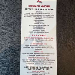 Z’Tejas - Brunch menu