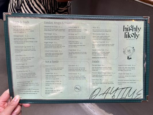 Menu photo 2 Highly Likely Los Angeles, CA Menu photo 2 Highly Likely Los Angeles, CA