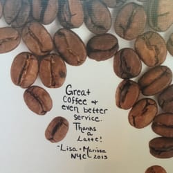 Qahwa Coffee Bar - Signed the wall. Such a cool idea