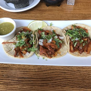 Mia's Cantina - Al Pastor tacos on corn tortillas, with onion and cilantro. - Mexican Near Me - Mount Prospect, Illinois Mia's Cantina - Al Pastor tacos on corn tortillas, with onion and cilantro. - Mexican Near Me - Mount Prospect, Illinois