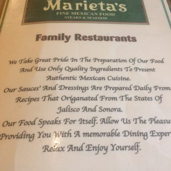 Marieta's - Menu cover page. - Mexican Near Me - La Mesa, California Marieta's - Menu cover page. - Mexican Near Me - La Mesa, California