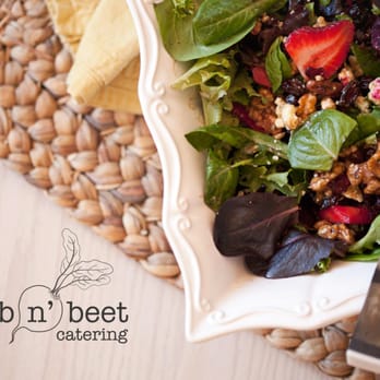 Herb n' Beet Catering - Seasonal Greens, Candied Walnuts & Goat Cheese with Strawberries - Caterers Near Me