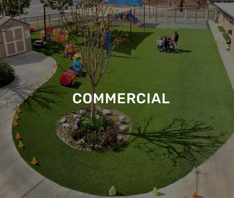 Commercial Turf - For many commercial centers, athletic complexes, and schools, the landscaping budget and costs associated with maintenance, repairs, and enhancements can be astronomical. With heavy foot traffic and constant activity, natural grass doesn’t stand a chance. Turf By Ron works to provide comprehensive solutions for business and retail centers, sports complexes, preschools, and more using state-of-the-art artificial turf technology crafted to withstand heavy activity and various weather conditions. In addition to elevating the aesthetic appeal of commercial properties, the team at Turf By Ron aims to create gathering areas that foster community and enjoyment.