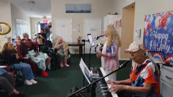 Retirement Home Parties - Looking for a band (Duo or Trio) that knows how to play the Music you know and love, of the 40's, 50's, 60's, 70's and 80's? Then take a look at our YouTube link! We are 2 girls and 1 guy. Karen is a piano player and singer who has 60 years of entertainment experience in Las Vegas and toured all over the World. I am French and have sung in Rock'n Roll bands with my husband for about 30 years and Glenn is a veteran drummer who plays for a symphonic Orchestra in Tampa Bay. We get people out of their seats and dance. If you want a fun, energetic and lively time, we are the band for you. We will bring Life to The Party! We are the perfect band for fun and engaging entertainment for any occasion: wedding receptions, birthdays, boat and pool parties, dance and corporate events and celebrations of life. We reside in the Tampa Bay/ Clearwater, Florida area. Retirement Home Parties - Looking for a band (Duo or Trio) that knows how to play the Music you know and love, of the 40's, 50's, 60's, 70's and 80's? Then take a look at our YouTube link! We are 2 girls and 1 guy. Karen is a piano player and singer who has 60 years of entertainment experience in Las Vegas and toured all over the World. I am French and have sung in Rock'n Roll bands with my husband for about 30 years and Glenn is a veteran drummer who plays for a symphonic Orchestra in Tampa Bay. We get people out of their seats and dance. If you want a fun, energetic and lively time, we are the band for you. We will bring Life to The Party! We are the perfect band for fun and engaging entertainment for any occasion: wedding receptions, birthdays, boat and pool parties, dance and corporate events and celebrations of life. We reside in the Tampa Bay/ Clearwater, Florida area.
