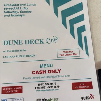 The Dune Deck Cafe - Breakfast & Brunch Near Me - Lantana, Florida