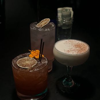 Frank - blood orange mai tai, pistachio martini, and the palomita mocktail - Whiskey Bars Near Me - Sacramento, California