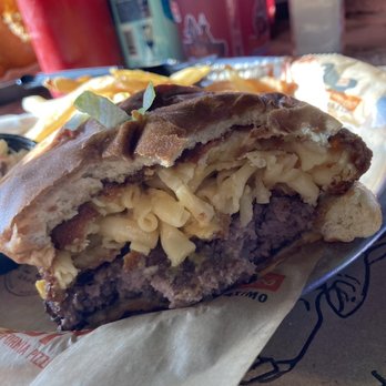 River City Cafe - Fried Mac-N-Cheese Burger - American Near Me - Myrtle Beach, South Carolina