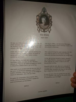 Menu photo 4 Else's Montreal, QC Menu photo 4 Else's Montreal, QC