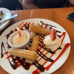 Ice cream with Churros Ice cream with Churros