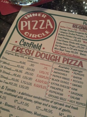 Menu photo 1 Inner Circle Pizza Canfield Canfield, OH