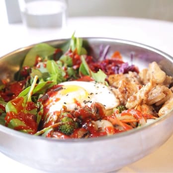 GoldinBlack - Chicken Galbi Bibimbap.over white rice. Absolutely delicious! - Sandwiches Near Me - Seattle, Washington
