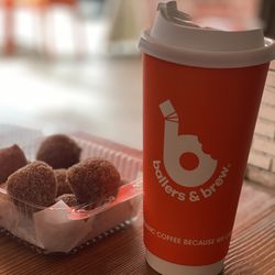 Ballers & Brew - Sugar cinnamon ballers and large coffee for the win.