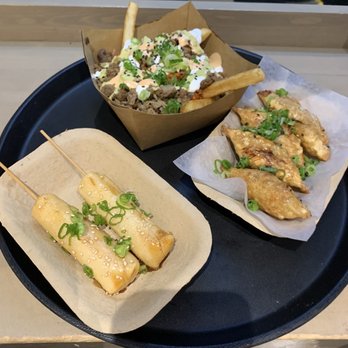 TAKO - Koreano Poutine, bulgogi mandu, soy rice cake skewers - Korean Near Me - Vancouver, British Columbia TAKO - Koreano Poutine, bulgogi mandu, soy rice cake skewers - Korean Near Me - Vancouver, British Columbia