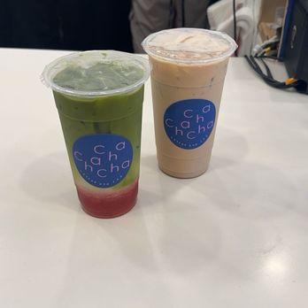 ChaChaCha - Matcha Strawberry (L) and Earl Grey Milk Tea - Desserts Near Me - Fremont, California ChaChaCha - Matcha Strawberry (L) and Earl Grey Milk Tea - Desserts Near Me - Fremont, California