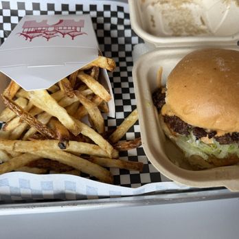 Lunch Bang - Side of fries and the California Burger - Korean Near Me - Santa Ana, California Lunch Bang - Side of fries and the California Burger - Korean Near Me - Santa Ana, California