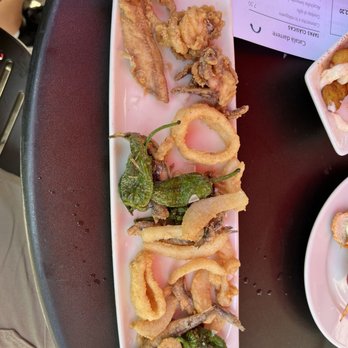 Ciutat Comtal - Mixed fried seafood - cuttlefish, calamari, anchovies, and peppers (not spicy) - Tapas Bars Near Me - Barcelona, B