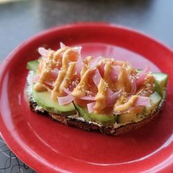 The Friendly Toast - Spicy Salmon Roll Toast