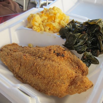 Down Home Diner - pecan crusted catfish with collard greens and mac and cheese - Diners Near Me - Philadelphia, Pennsylvania Down Home Diner - pecan crusted catfish with collard greens and mac and cheese - Diners Near Me - Philadelphia, Pennsylvania