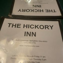 Hickory Inn - Menu