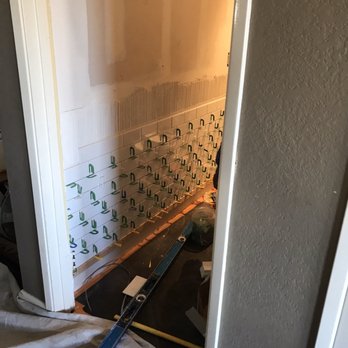 Certified Construction Services - Powder room - subway tiles - Damage Restoration Near Me Certified Construction Services - Powder room - subway tiles - Damage Restoration Near Me