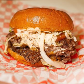 Smash and Stack - Double smash burger with everything. - Burgers Near Me - San Diego, California Smash and Stack - Double smash burger with everything. - Burgers Near Me - San Diego, California