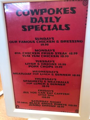 Menu photo 3 Cowpoke's Cafe Weleetka, OK