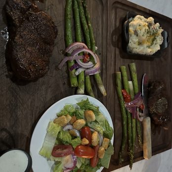 Ritmo Kitchen and Lounge - Filet with a salad. Other filet with mashed potatoes. - Lounges Near Me - Bakersfield, California