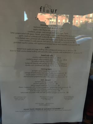 Menu photo 8 Flour Bakery + Cafe Boston, MA