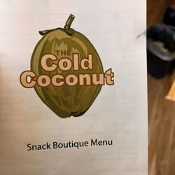 The Cold Coconut - Menu