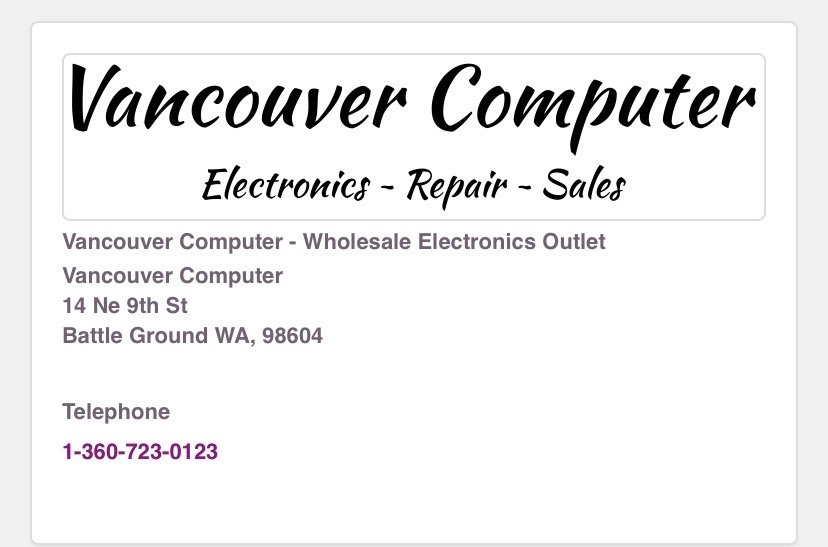 VANCOUVER COMPUTER Updated June 2024 15640 NE Fourth Plain Blvd, Vancouver, Washington