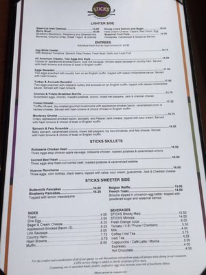 Menu photo 8 Sticks Pebble Beach, CA Menu photo 8 Sticks Pebble Beach, CA