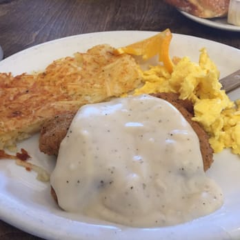 The Egg House - Chicken Fried Steak, Scrambled Eggs, Hashbrowns. Also came with toast and biscuits with gravy! - Breakfast & Brunch Near Me - Simi Valley, California The Egg House - Chicken Fried Steak, Scrambled Eggs, Hashbrowns. Also came with toast and biscuits with gravy! - Breakfast & Brunch Near Me - Simi Valley, California