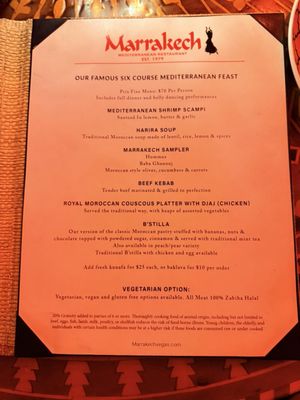 Menu photo 1 Marrakech Las Vegas, NV