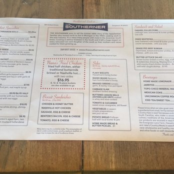 The Southerner - Menu - Southern Near Me - Saugatuck, Michigan The Southerner - Menu - Southern Near Me - Saugatuck, Michigan