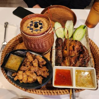 Nok’s Kitchen - Bbq Combo+crispy pork belly - Laotian Near Me - Westminster, California