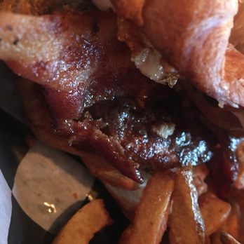 Stray Dog - Close up of the bacon-y goodness - New American Near Me - Minneapolis, Minnesota