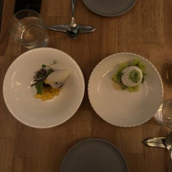 Moon Rabbit - Left: Mango chocolate dessert, Right: Green curry sponge cake - Vietnamese Near Me - Washington, DC, District of Columbia