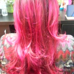 Chrissy Aiwohi did this beautiful Fuschia color on my hair