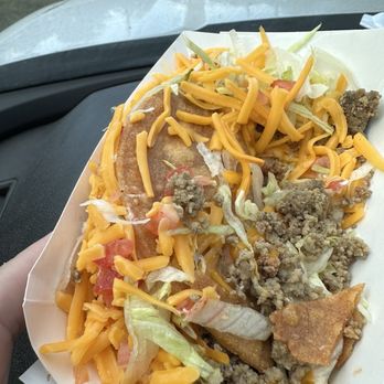 Noelle's Crunchy Taco - Two beef tacos minus the one before the picture. So full of yummy stuff - Food Trucks Near Me Noelle's Crunchy Taco - Two beef tacos minus the one before the picture. So full of yummy stuff - Food Trucks Near Me