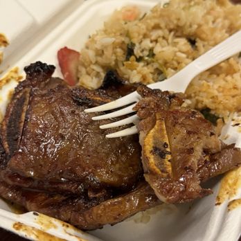 Hawaii Five-O-Three Café - Kalbi platter (ribs and fried rice) - Hawaiian Near Me - McMinnville, Oregon