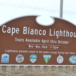 Cape Blanco State Park - Notice the hours so you don't get disappointed