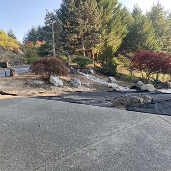 Creative Living Landscape Design - Left sided view midway through project. - Landscape Architects or Designers Near Me - Gig Harbor, Washington Creative Living Landscape Design - Left sided view midway through project. - Landscape Architects or Designers Near Me - Gig Harbor, Washington